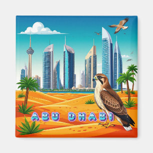 Imã 🌴 Lembrança de Viagem de Abu Dhabi 🕌