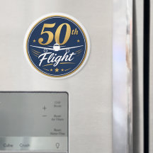 lembrança de viagem de avião dourado do 50º voo