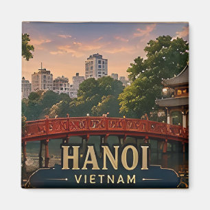 Imã 🧲 Lembrança de Viagem de Hanói Vietnã para Visita