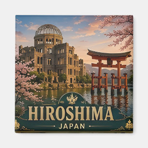 Imã 🧲 Lembrança de Viagem de Hiroshima Japão para Vis