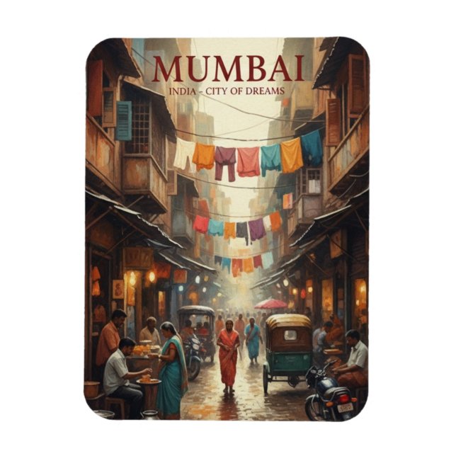 Ímã Lembrança de Viagem de Mumbai (Vertical)