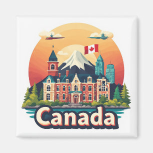 Imã 🧲 Lembrança de Viagem do Canadá Memória de Férias