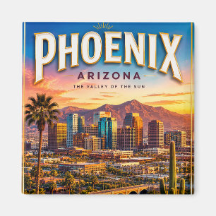 Imã Lembrança de Viagem do Deserto de Phoenix Arizona