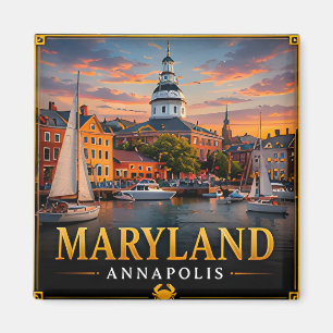 Imã 📍 Lembrança de Viagem em Maryland para Visitantes