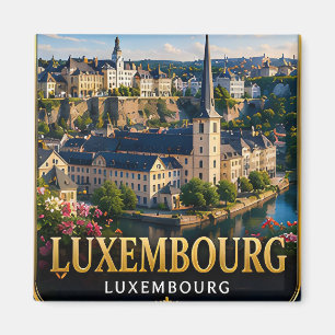 Imã Lembrança de Viagem Luxemburgo para Visitantes pel