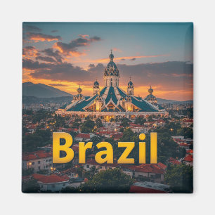 Imã Lembrança de Viagem no Brasil Souvenir para Viajan