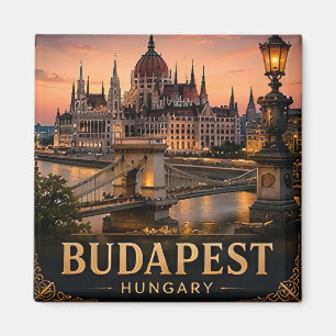 Imã 🧲 Lembrança de Viagem para Budapeste Hungria 🧲