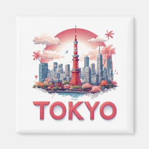 Imã Lembrança de Viagem para Cidade de Tóquio Japão 🗺