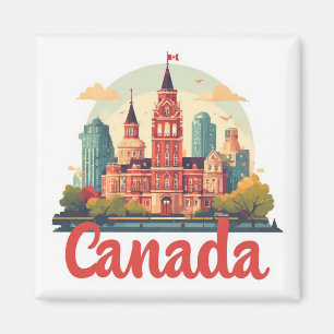 Imã Lembrança de Viagem para o Canadá para Viajantes d