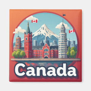 Imã 🧲 Lembrança de Viagem pelo Canadá para Cada Viaja