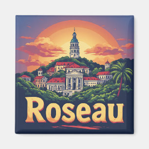 Imã Lembrança de Viagem Roseau Dominica