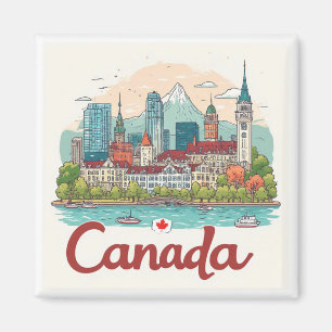 Imã Lembrança de Viagens Internacionais do Canadá para