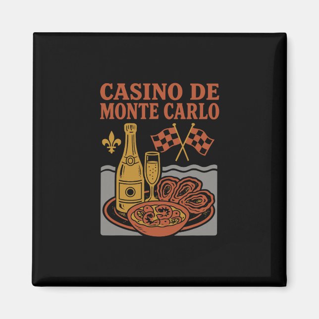 Imã Lembrança do Casino De Monte Carlo Mônaco Comida E (Frente)