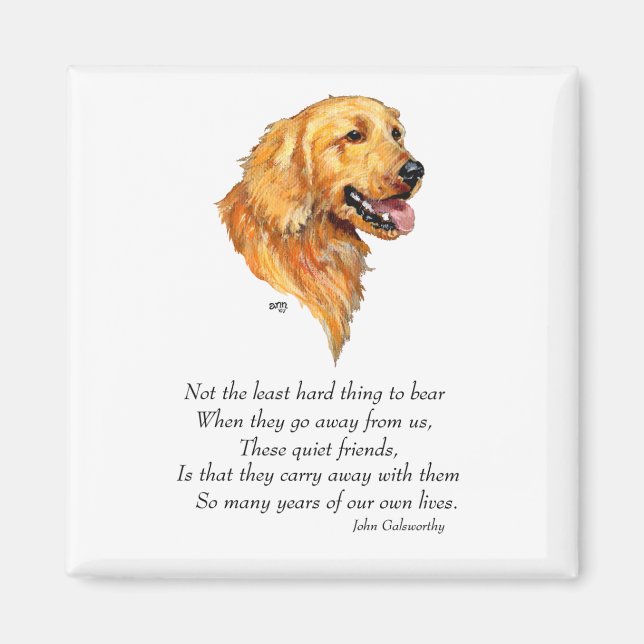 Imã Lembrança do Golden Retriever (Frente)