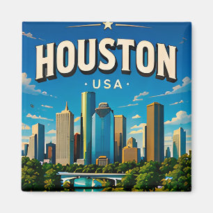 Imã Lembrança do Horizonte de Houston Texas