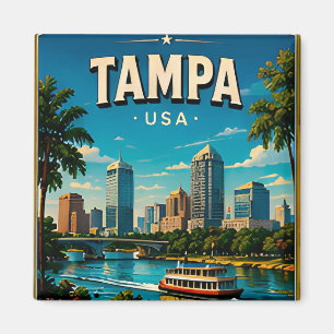 Imã Lembrança do Tampa Florida Riverwalk