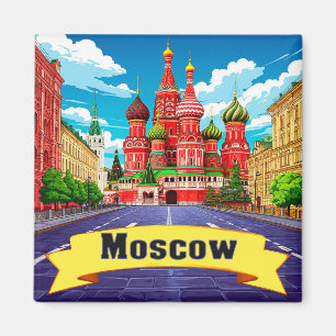Imã 🧲 Lembrança Explorador Moscou Rússia
