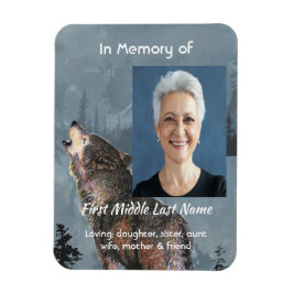 Ímã Lembrança Memorial Arte do Lobo Uivando