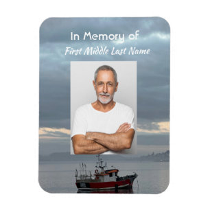 Ímã Lembrança Memorial Barco de Pesca Pescador