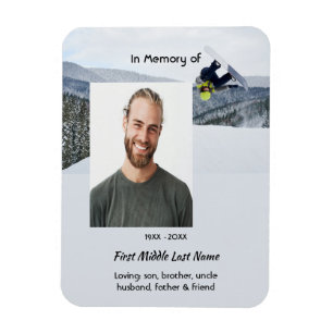 Ímã Lembrança Memorial de Snowboarding Inverno