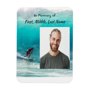 Ímã  Lembrança Memorial  Ondas Surfista Água