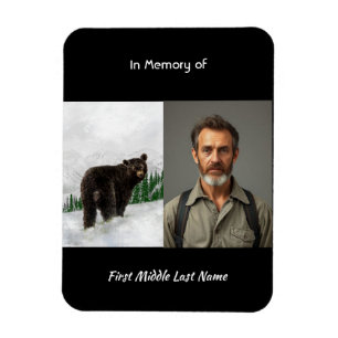 Ímã Lembrança Memorial Urso Preto Animal