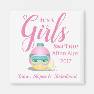 Imã Lembrança personalizada da viagem do esqui das