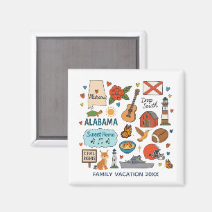 Imã Lembrança Personalizada da Viagem Familiar ao Alab