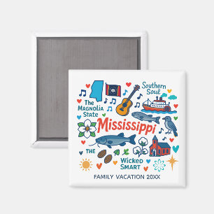 Imã Lembrança Personalizada da Viagem Familiar ao Miss
