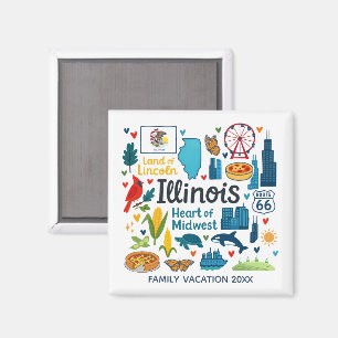 Imã Lembrança Personalizada da Viagem Familiar em Illi