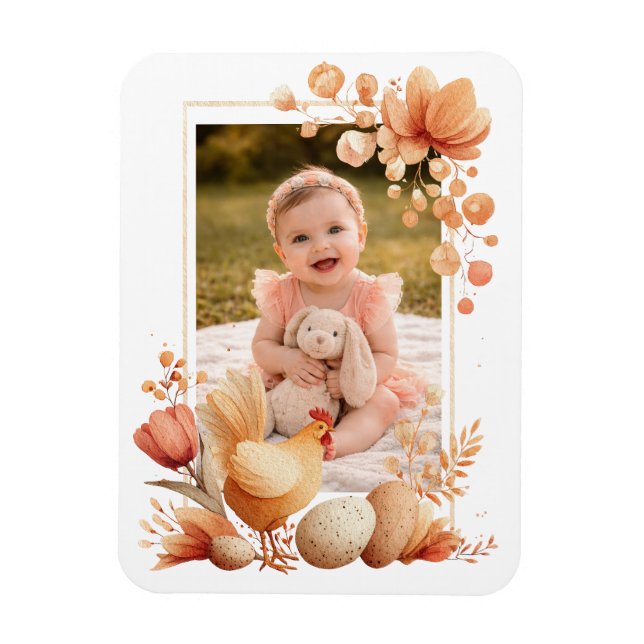 Ímã Lembrança Personalizada de Foto de Páscoa (Vertical)