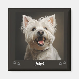 Imã Lembrança Personalizada de Pet Usando Seu Nome de