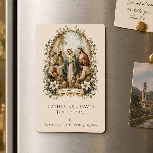 Ímã Lembrança Tradicional de Casamento Católico em Can (Criador carregado)