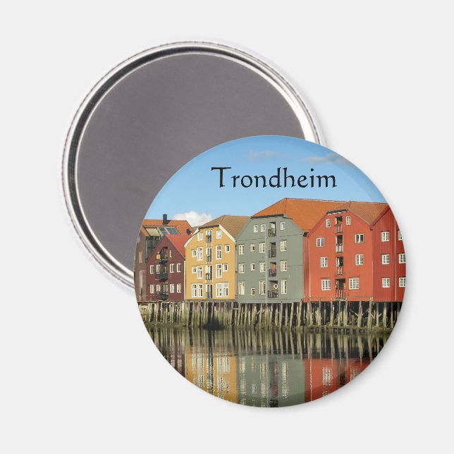 Imã Lembrança Trondheim Noruega  (Front/Back)