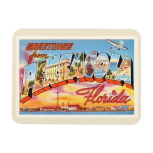 Ímã Lembrança velha das viagens vintage de Pensacola