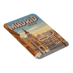 Ímã Lembranças, presentes da vista do céu de Madrid Vi