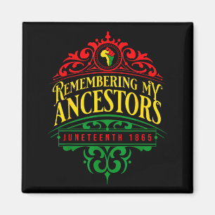 Imã Lembrando ancestrais juneteenth 1865 orgulho preto