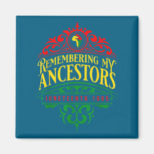 Imã Lembrando ancestrais juneteenth 1865 orgulho preto