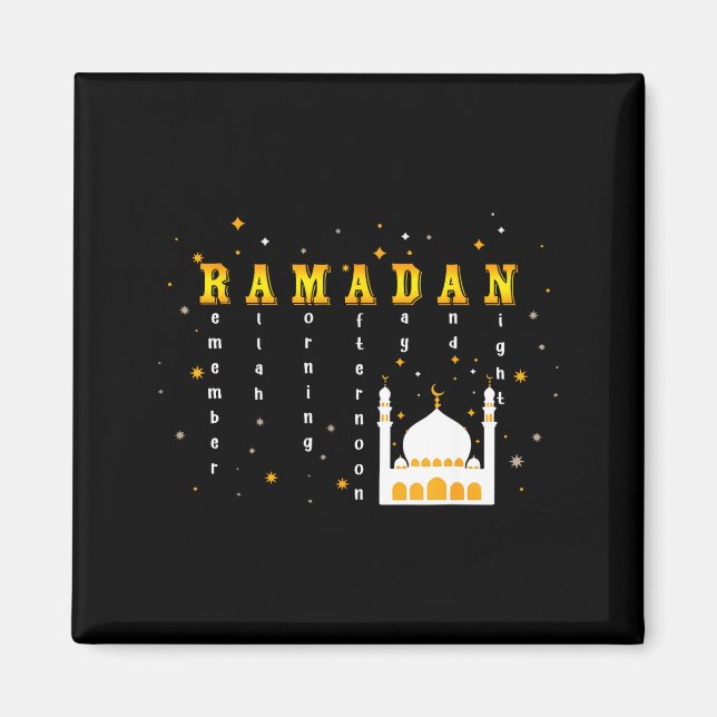 Imã Lembre-se de Allah Ramadão Mubarak Kareem  (Frente)