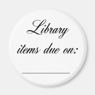 Imã Lembrete da data aprazada da biblioteca