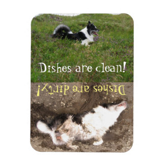 Ímã Lembrete da máquina de lavar louça, Limpo versus s
