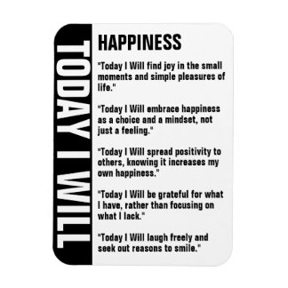 Ímã Lembrete das metas de assistência à felicidade Per