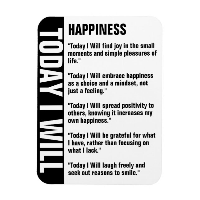 Ímã Lembrete das metas de assistência à felicidade Per (Vertical)