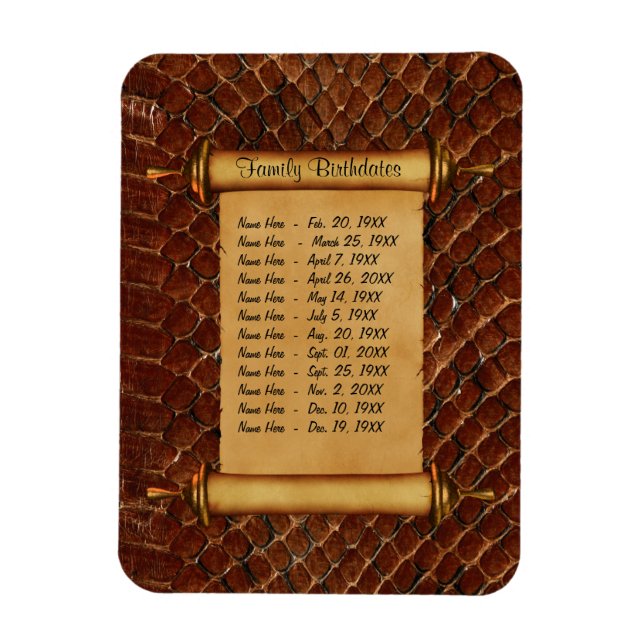 Ímã Lembrete de aniversário da família magnética - Per (Vertical)