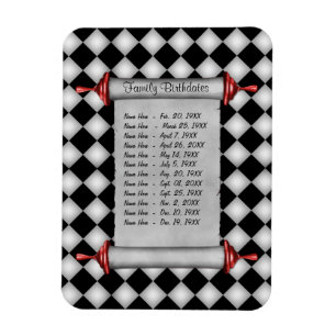 Ímã Lembrete de aniversário da família magnética - Per