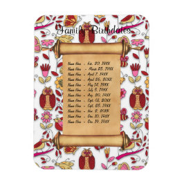 Ímã Lembrete de aniversário da família magnética - Per