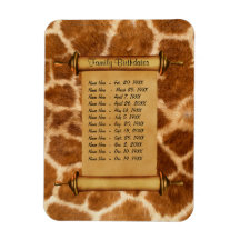 Lembrete de aniversário da família magnética - Per