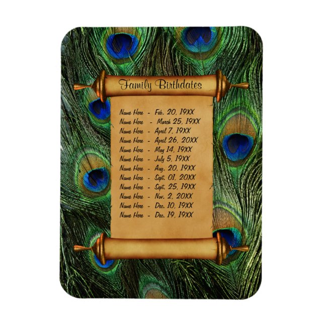 Ímã Lembrete de aniversário da família magnética - Per (Vertical)