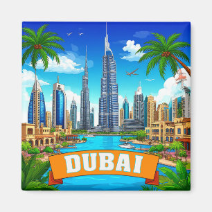 Imã 🧲 Lembrete de Férias em Dubai Para Amantes de Via