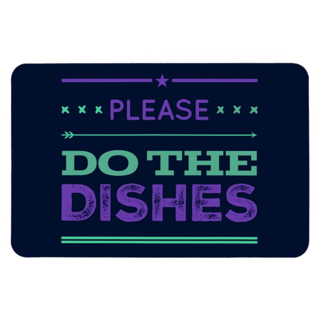 Ímã Lembrete de Loja de Texto Roxo (Horizontal)